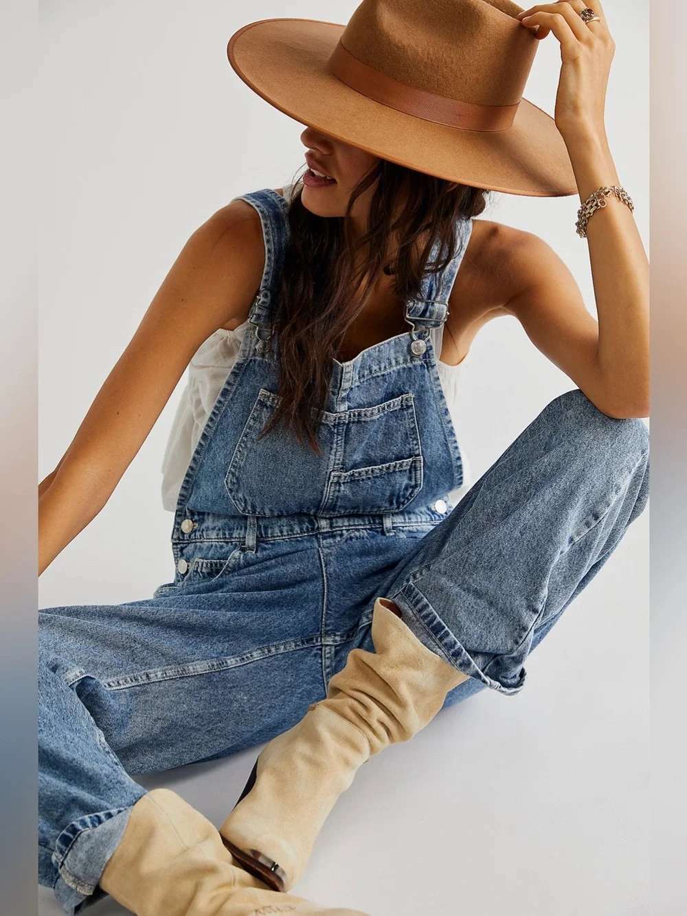 NWT Free People We The Free Ziggy Denim Overalls medium
